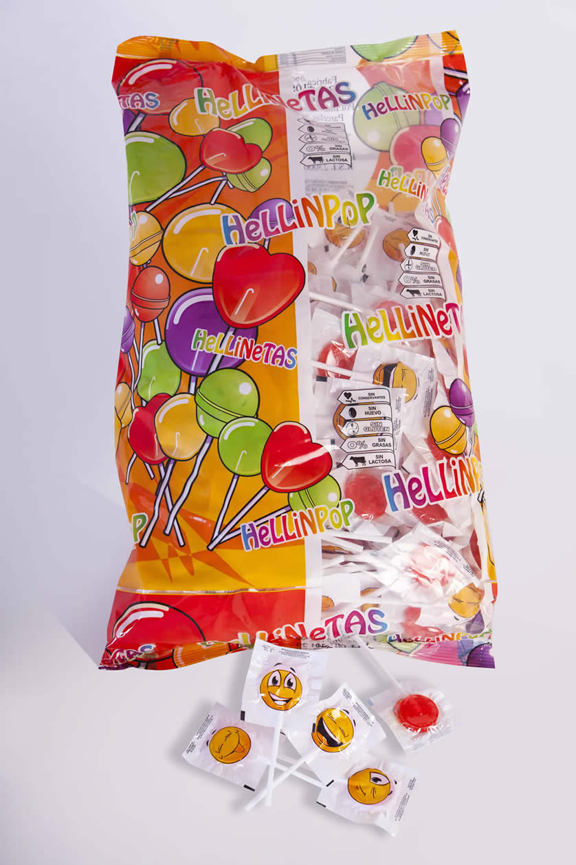 Piruleta 6 g caras divertidas