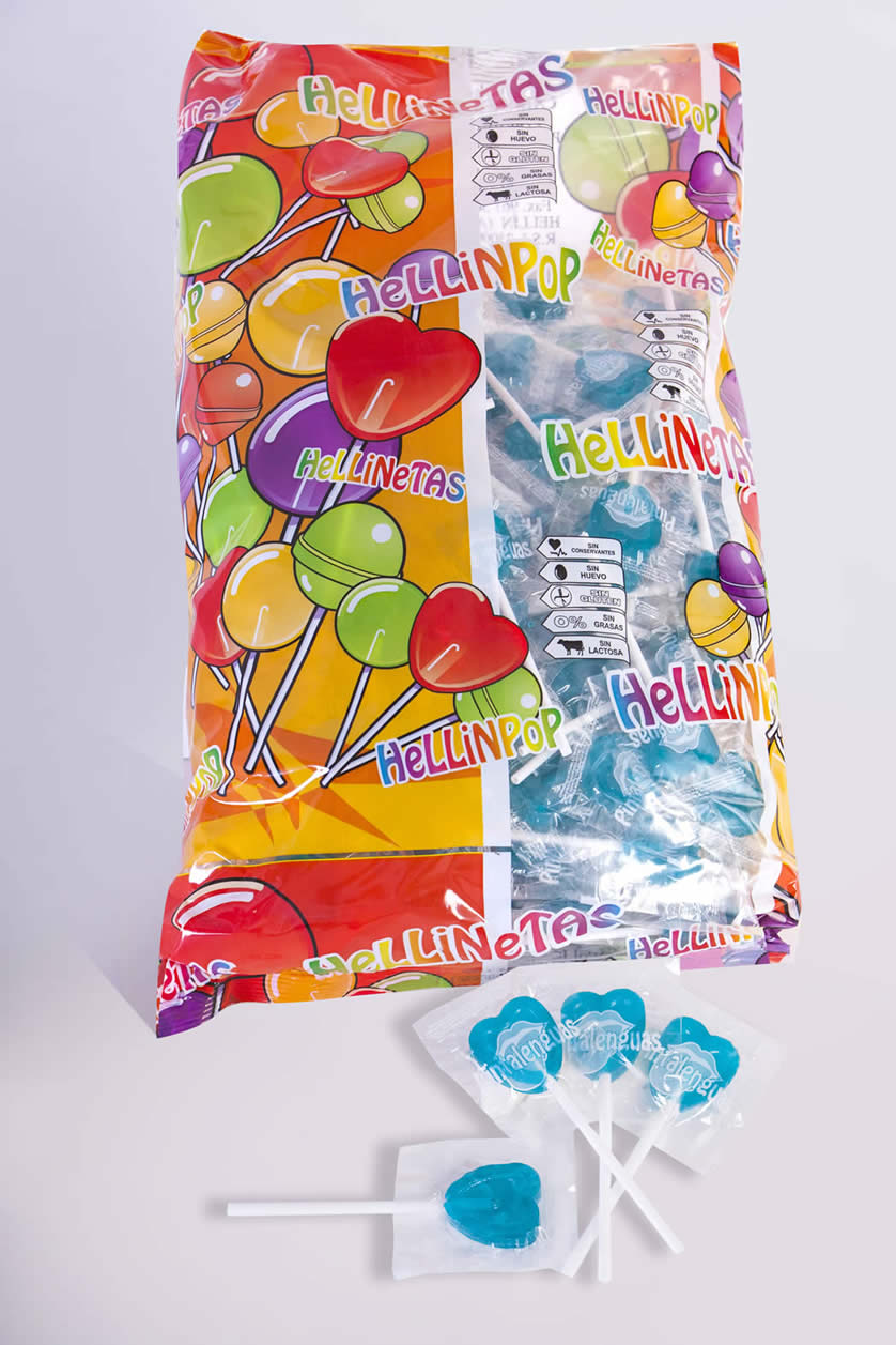 Piruleta corazón pintalenguas bolsa